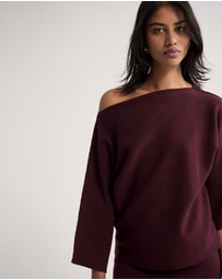Oxford - Laura Knitted Folded Collar Top