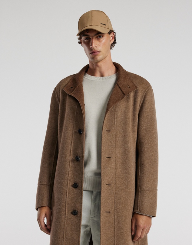 Calibre - Double Face Funnel Neck Coat Beige Combo