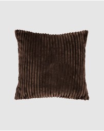 Bambury - Channel Square Cushion Chocolate