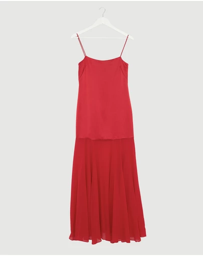 Revibe - Repaired Shona Joy Moraya Dropped Waist Maxi Dress - AU 6