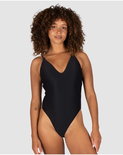 Baku Swimwear - Rococco Deep V Neck Cheeky One Piece Swimsuit