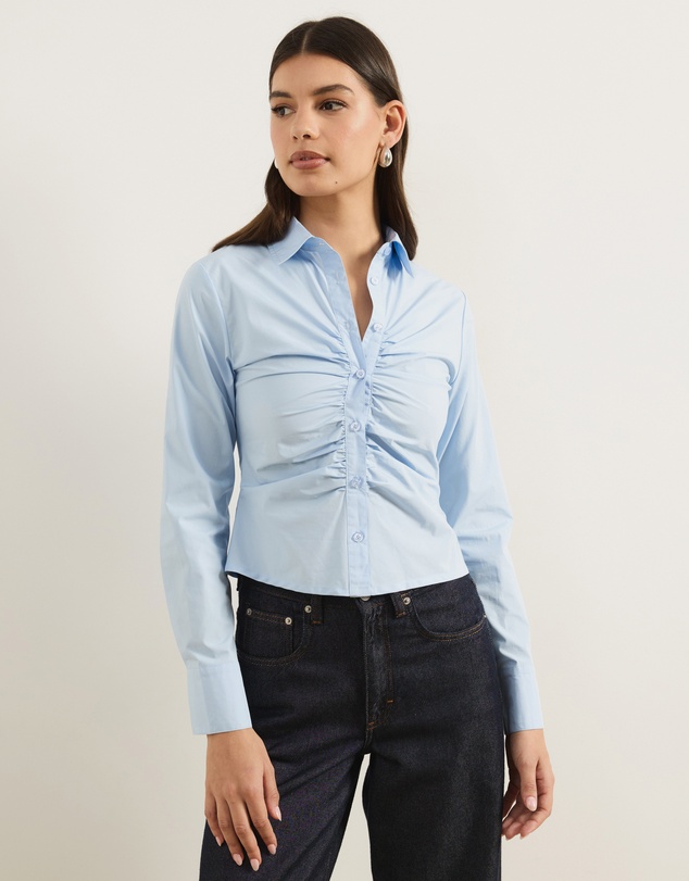 Atmos&Here - Maura Gathered Front Shirt