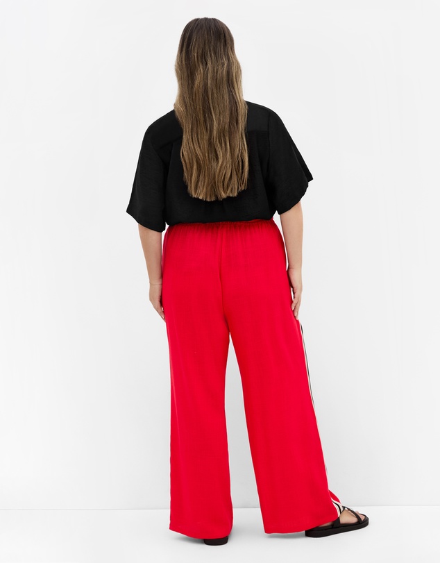 City Chic - Side Stripe Linen Blend Pant