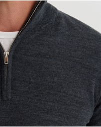 Oxford - Merino Zip Neck Pure Wool Pullover