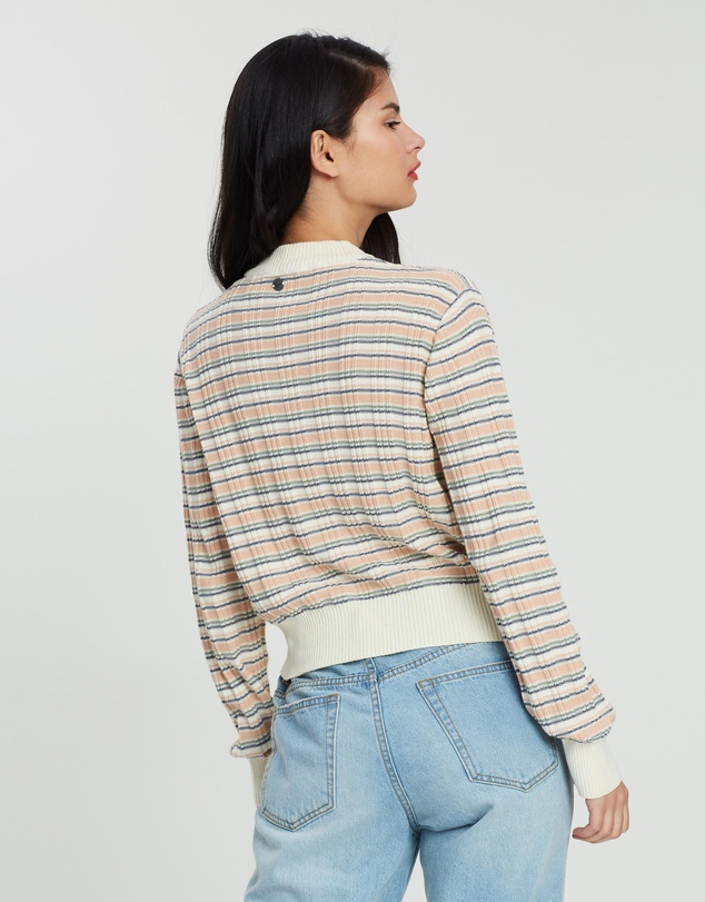 All About Eve - Ribbon LS Rib Top