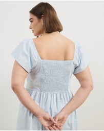 Atmos&Here Curvy - Andy Cotton Poplin Midi Dress