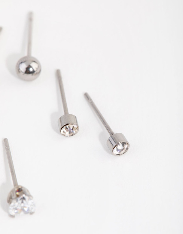 Lovisa - Surgical Steel Love Stud Earrings 3-Pack