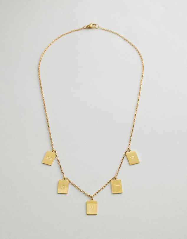 Carly Paiker - Hieroglyph Tag Necklace
