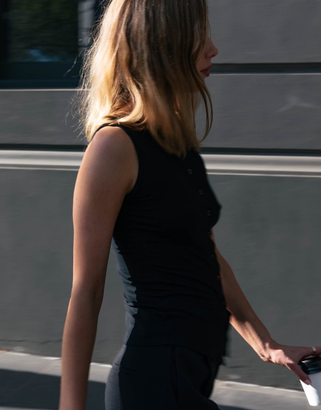Style Addict - Button Tank Top
