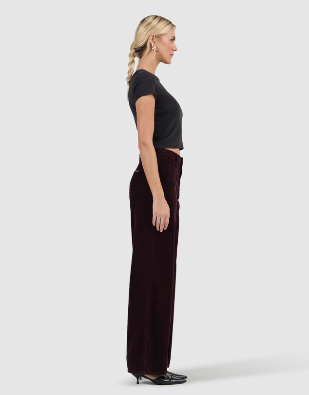 Rolla's - Relaxed Sailor Jean Long - Dark Cherry Cord