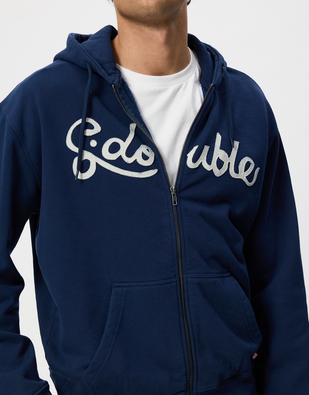 S Double - Cursive Zip Hoodie