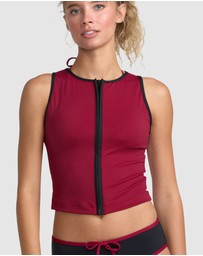 RVCA - Womens Aren Zip Up Bikini Top