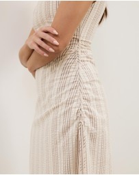 Atmos&Here - Sally Cotton Striped Midi Dress