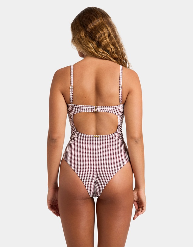 Billabong - Womens Mini Wave Check One Piece Swimsuit