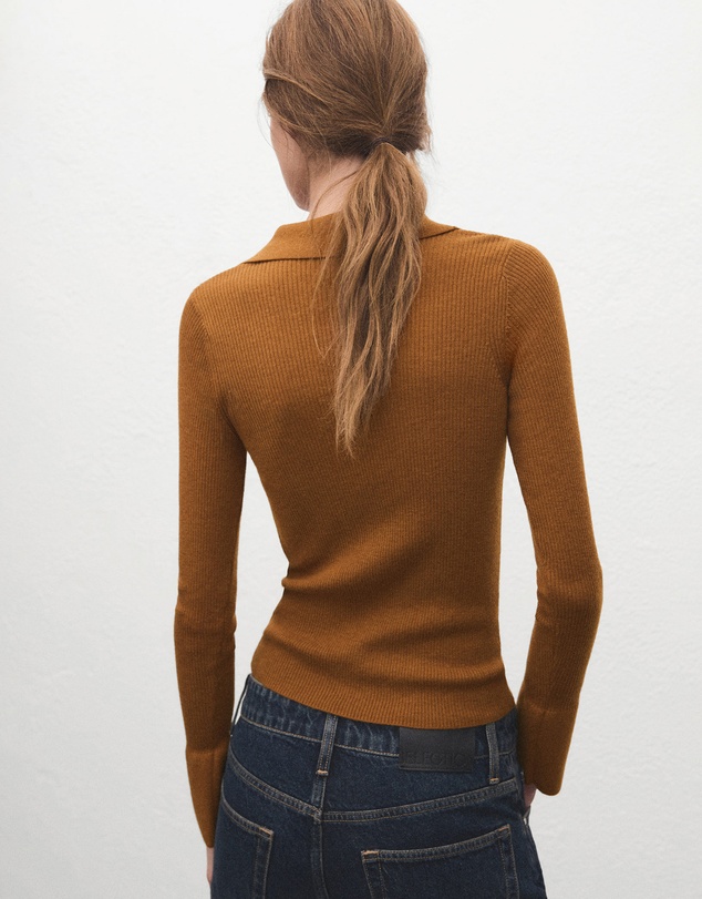 M.N.G - Knitted Polo-Neck Sweater