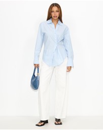 Dazie - Em Asymmetrical Button Up Shirt