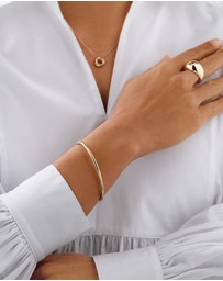 Michael Hill - 60mm Hollow Tube Bangle in 10kt Yellow Gold