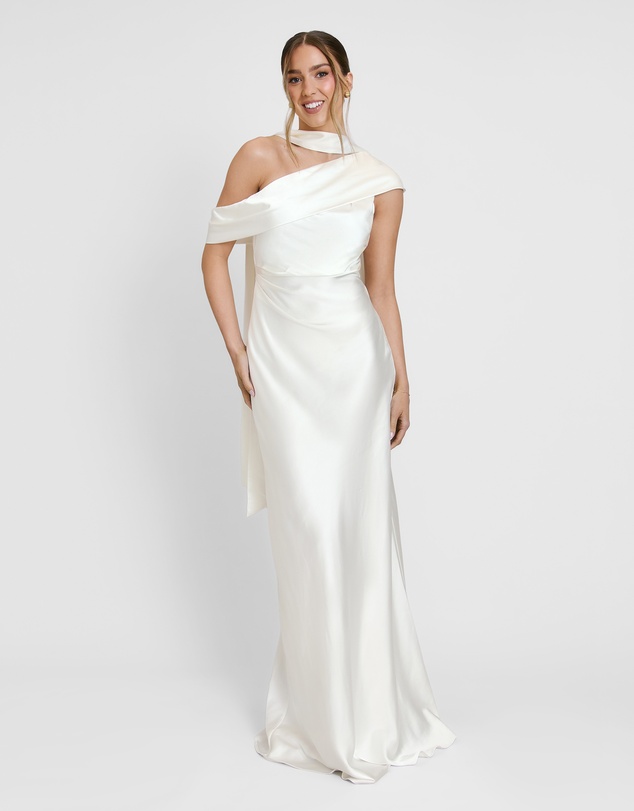Six Stories - Drape One Shoulder Bridesmaid Dress