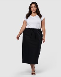 Something 4 Olivia - Olsen Linen Midi Skirt