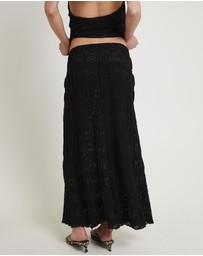 Subtitled - Amore Asymmetrical Textured Maxi Skirt