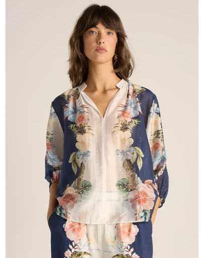 Fate + Becker - Solara Split Neck Blouse