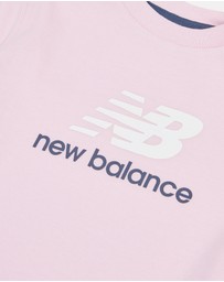 New Balance - Stacked Logo Tee & French Terry Short Set