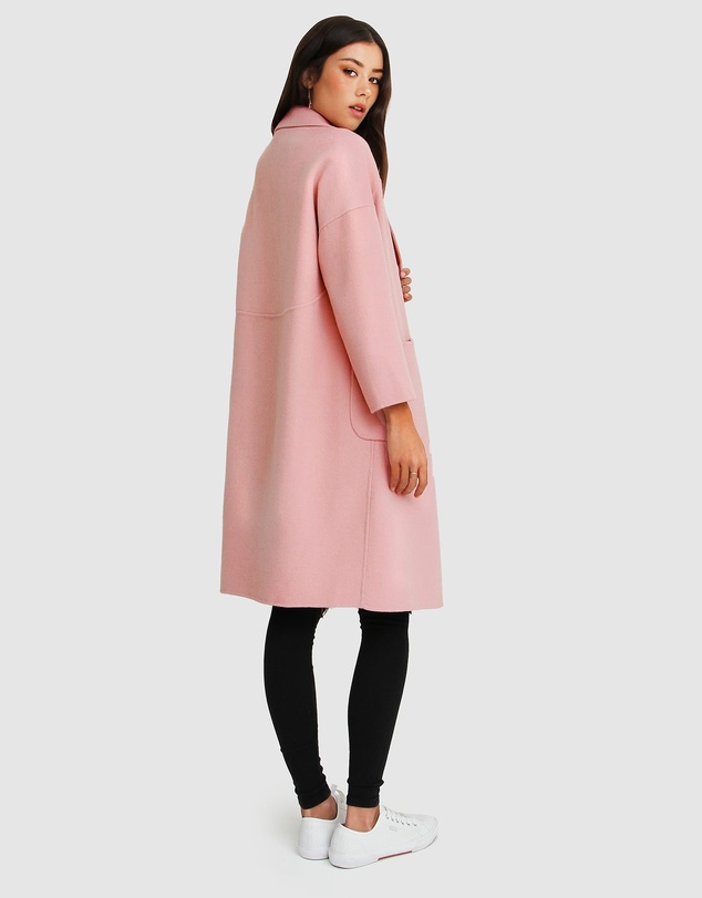 Belle & Bloom - Publisher Double-Breasted Wool Blend Coat