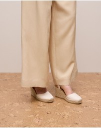 Trenery - Gwen Espadrille Wedge in Oyster