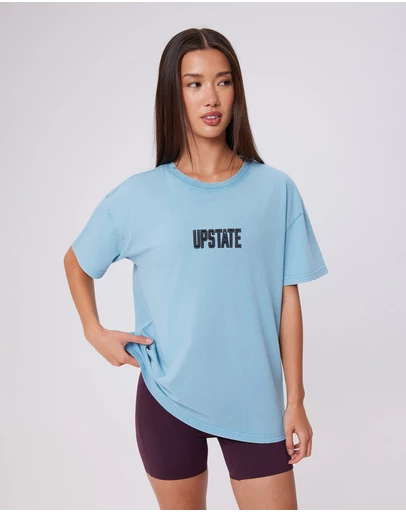 Upstate - Thrive Tee - Washed Blue Haze