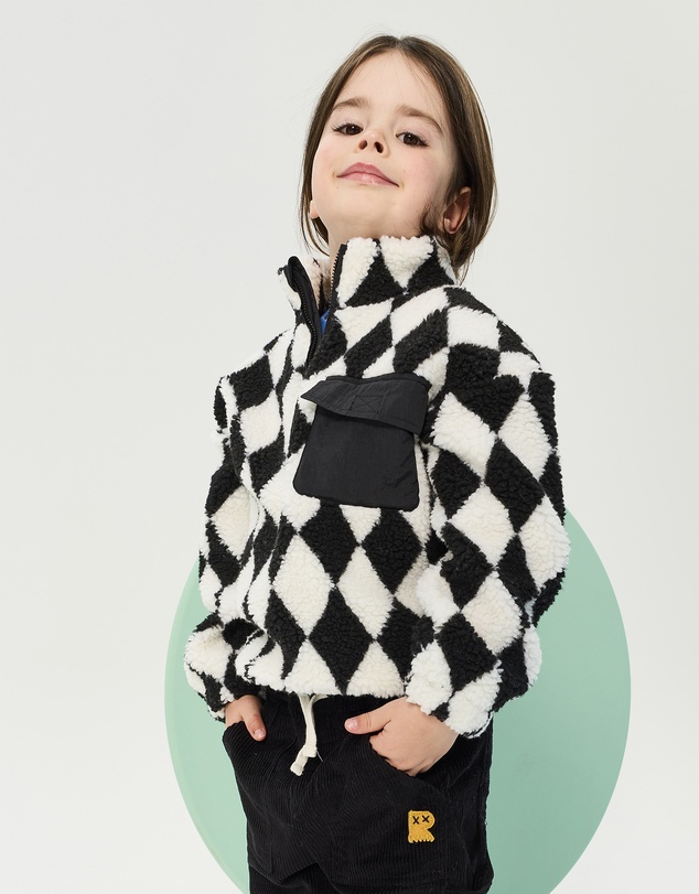 Rock Your Kid - Harlequin Sherpa Sweater