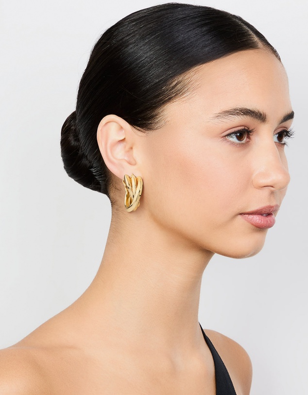 Lovisa - Gold Plated Thick Twisted Hoop Earrings