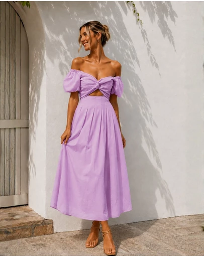 Esther & Co - Anvika Dress - Lilac