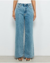 AERE - High Rise Wide Leg Jeans