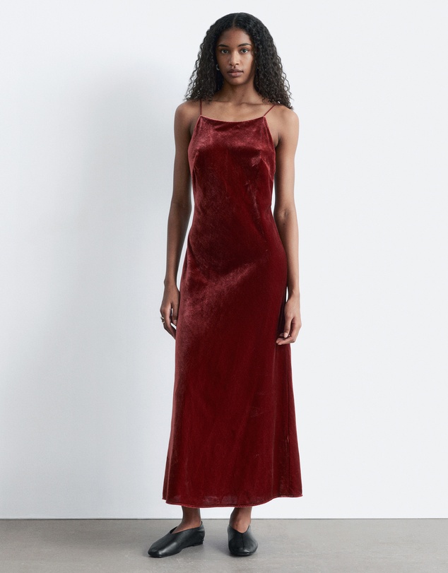 & Other Stories - Strappy Velvet Midi Dress