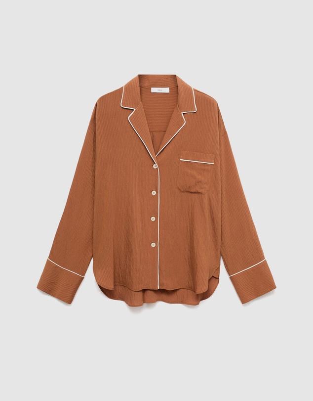 M.N.G - Textured Shirt With Contrasting Trim