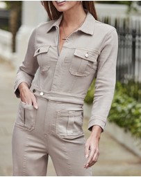 Sosandar - Denim Utility Jumpsuit