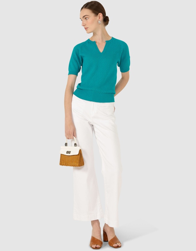 SACHA DRAKE - Henley Knit Top