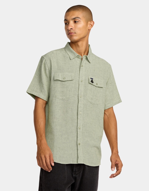 RVCA - Mens KSL Yarn Dye Short Sleeve Shirt