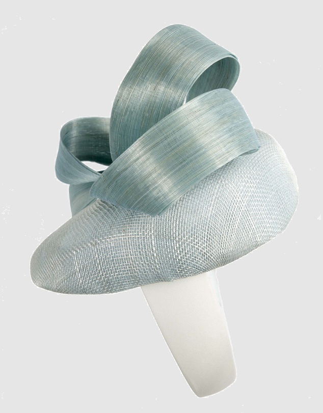 Max Alexander - Light Blue Pillbox Racing Fascinator