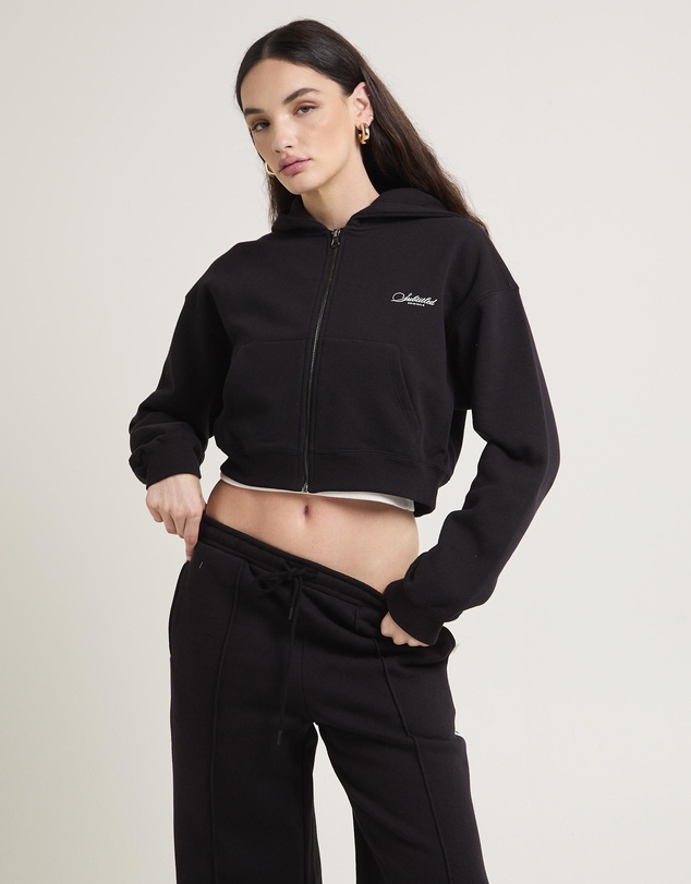 Subtitled - Cropped Zip Hoodie