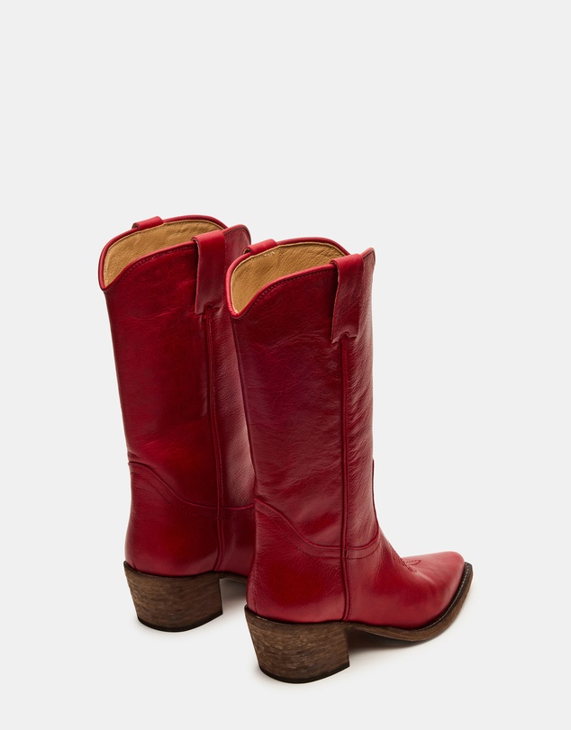 Steve Madden - Albany Red Leather Boots