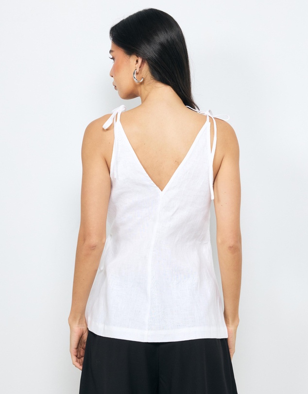 AERE - Remi Crossover Linen Top