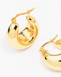 Lovisa - Waterproof Gold Plated Stainless Steel Full Bubble Hoop Earrings