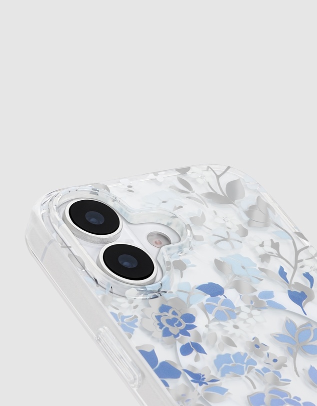 Kate Spade - Kate Spade Flowerbed Blue MagSafe Case for iPhone 17