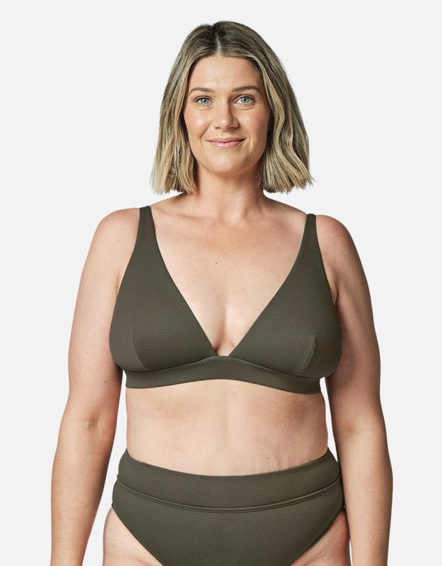 UNE PIECE - Textured Never Say Never Bralette Bikini Top