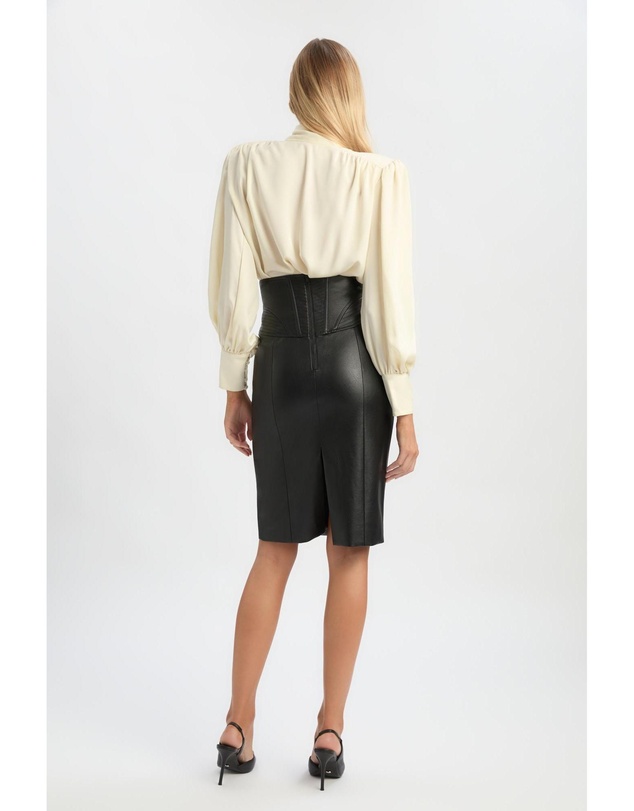 Bardot - Revana Satin Tie Neck Blouse