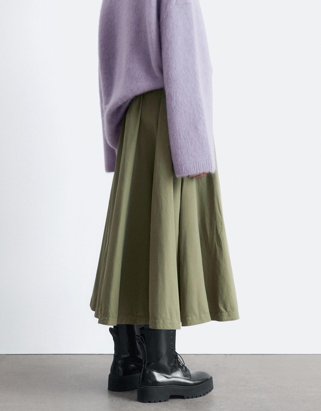 & Other Stories - Drawstring A-line Midi Skirt
