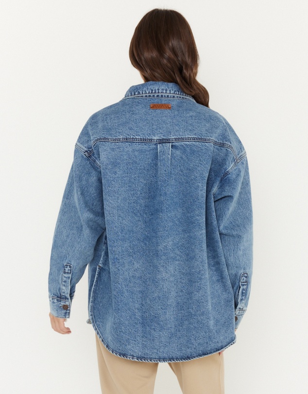 ALEXANDRA - Basen Shacket Blue Denim