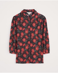 Seasalt - Seasalt Cornwall Navy 3/4 Embrace Shirt