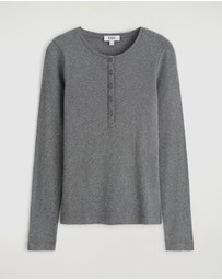 COS - Long-Sleeved Henley Top